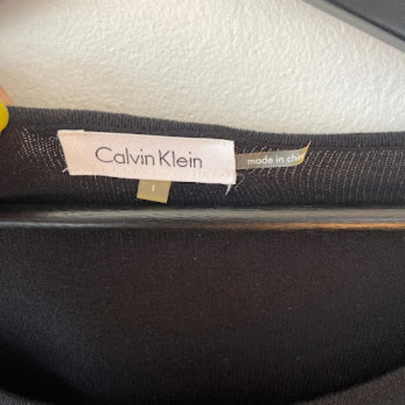 Calvin Klein Silk Blend Black Sweater - Picture 3 of 6
